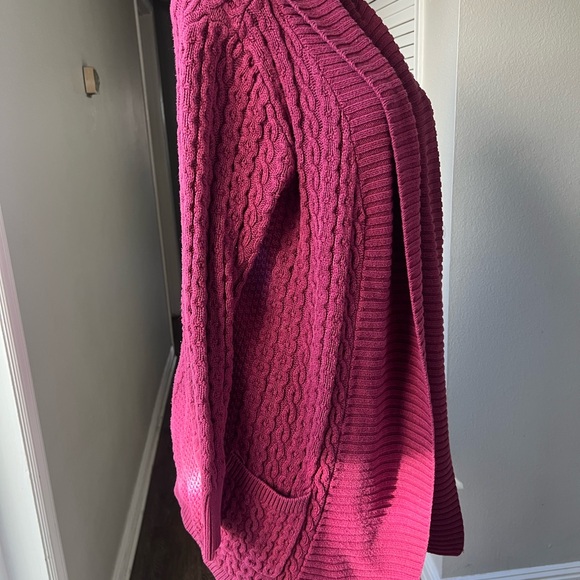 Leo & Nicole Pink Open-Front Cardigan - Picture 2 of 7